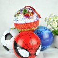 Custom Metal Christmas Ball Shape Candy Packaging Tin Box, Christmas Tin Box with Hanging String